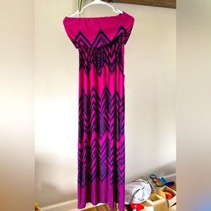 Off the shoulder maxi dress. EUC